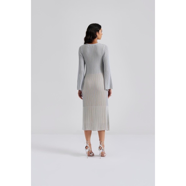 Lexi Contrast Knitted Midi Dress - Bilde 3