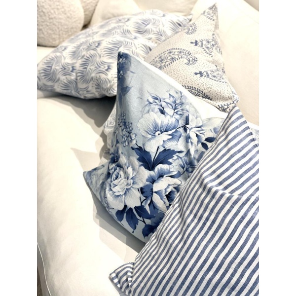 Cushion Cover, Blue Stripes - Bilde 2