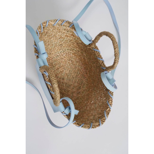 Niki straw bag - Pastel blue - Bilde 2