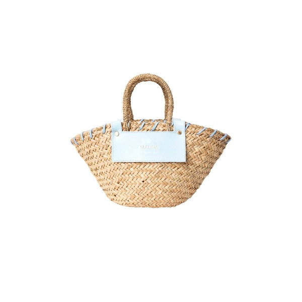 Niki straw bag - Pastel blue