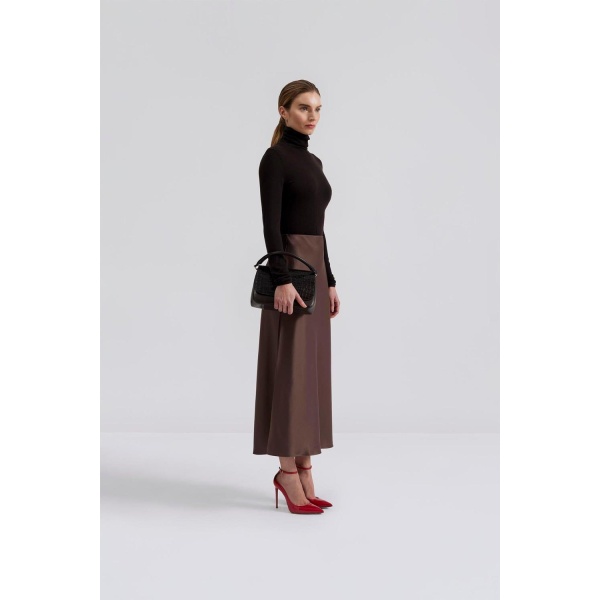 Aubree Satin maxi skirt