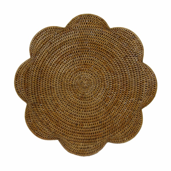 Rattan Scalloped, Natural