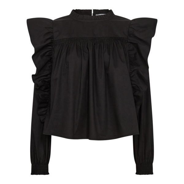 Cotton Crisp Frill Blouse
