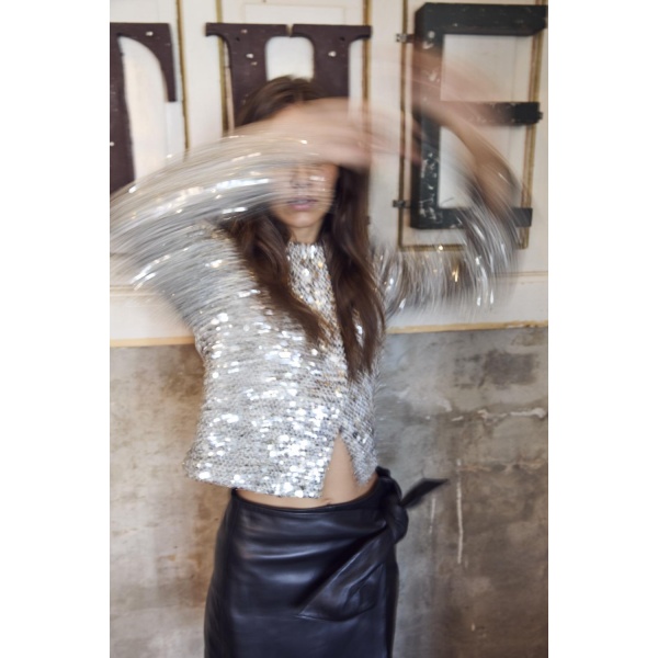 Boucle CC sequin Cocktail Jacket - Bilde 3