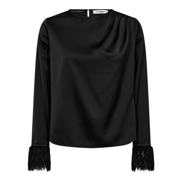 Adna CC Drape Feather Blouse