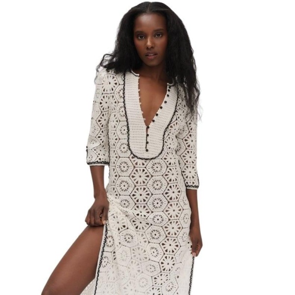 Somani crochet dress white
