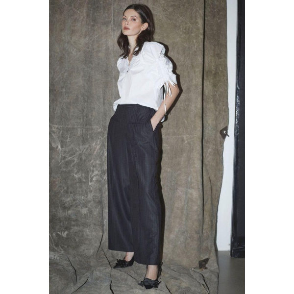 Sanna CC SS Puff V-Blouse - Bilde 5