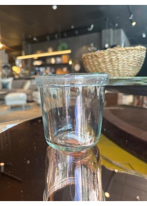 Clear glass vase/storage