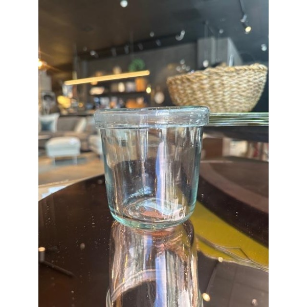 Clear glass vase/storage