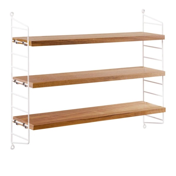 String pocket 60x50cm - oak/hvit