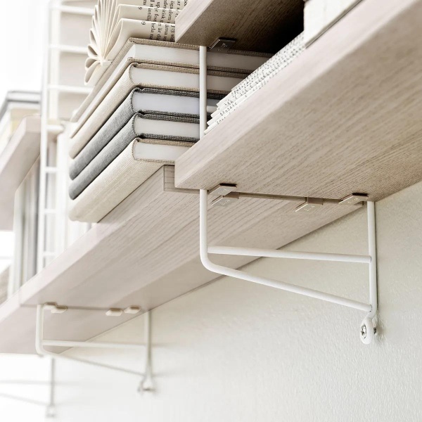 String hylleplate, 78x30cm 3-pack - sort beiset ask - Bilde 2