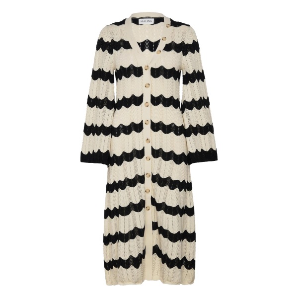 Isobel wide sleeve knitted midi dress
