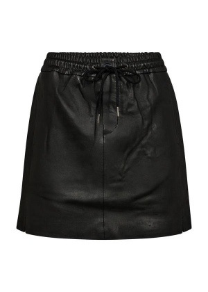 New Phoebe Leather Skirt