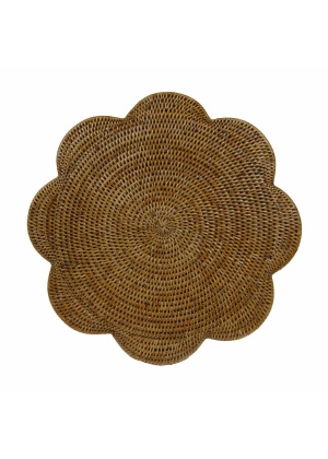Rattan Scalloped, Natural