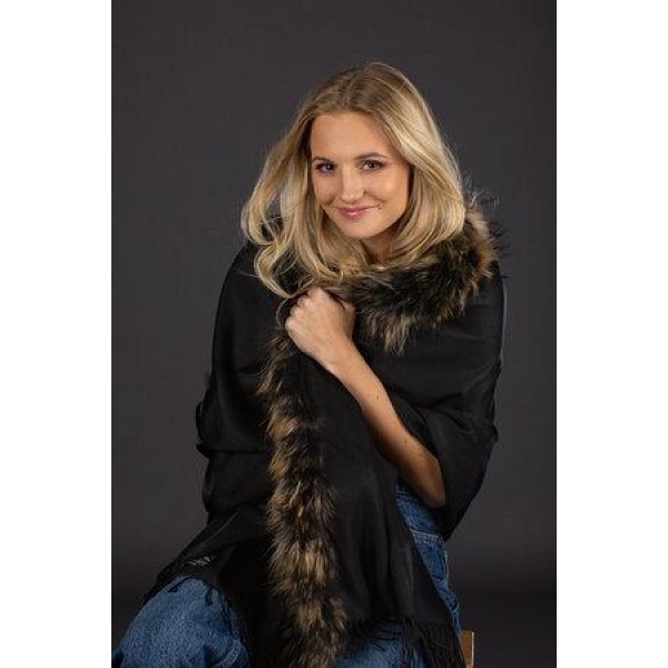 Pashmina skjerf m/vaskebjørn