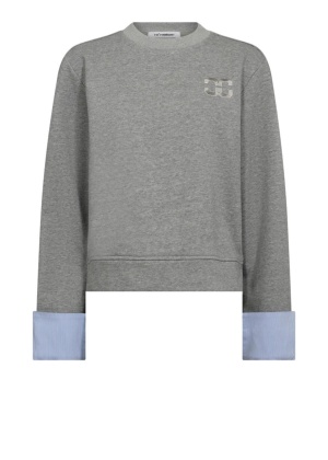 DaniellaCC Cuff sweat grey melange