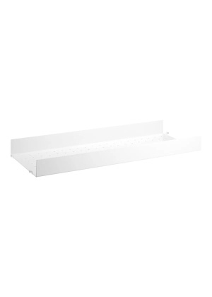 String metallhylleplate (Høy kant), 58x30cm 1-pack - hvit
