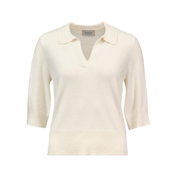 Lin Collar T-skjorte Pearl