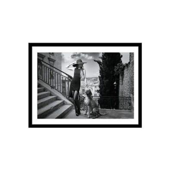 Lady & dog 80x120