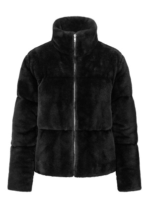 Gisele Fake Fur jakke - sort