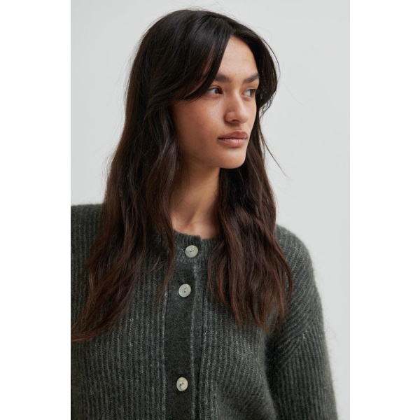 Andrea Knit Rib Cardigan - brun - Bilde 2