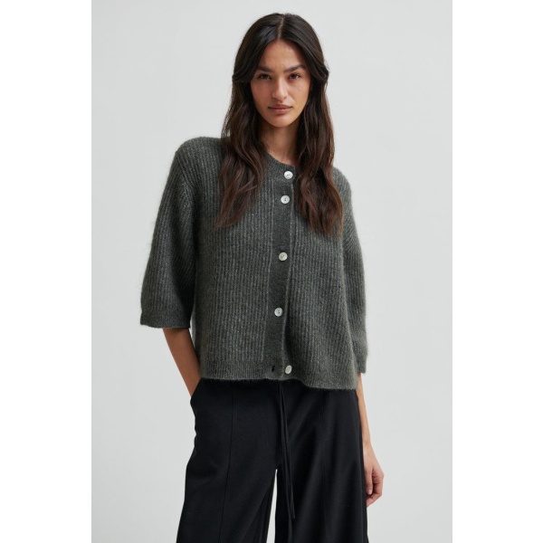 Andrea Knit Rib Cardigan - brun