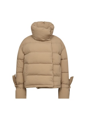 Megan CC Crop Puffer Jakke - Beige/brun