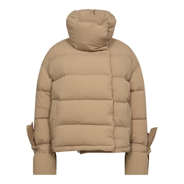 Megan CC Crop Puffer Jakke - Beige/brun