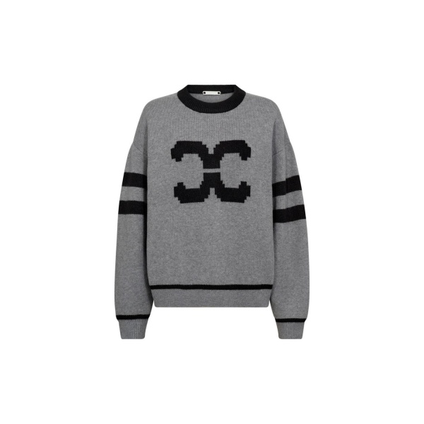 Row CC Coco Logo Knit - Lyse grå