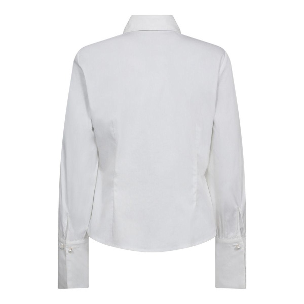 Sanna CC Pearl Cuff Shirt - hvit - Bilde 2