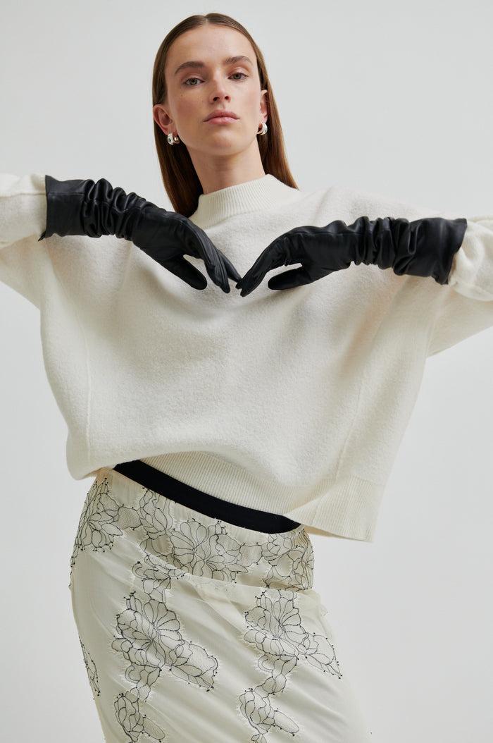 Wila Lace Skirt - beige/sort - Bilde 5