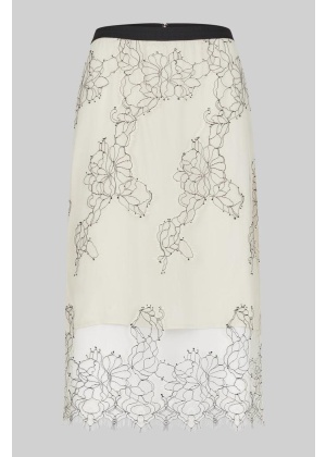 Wila Lace Skirt - beige/sort
