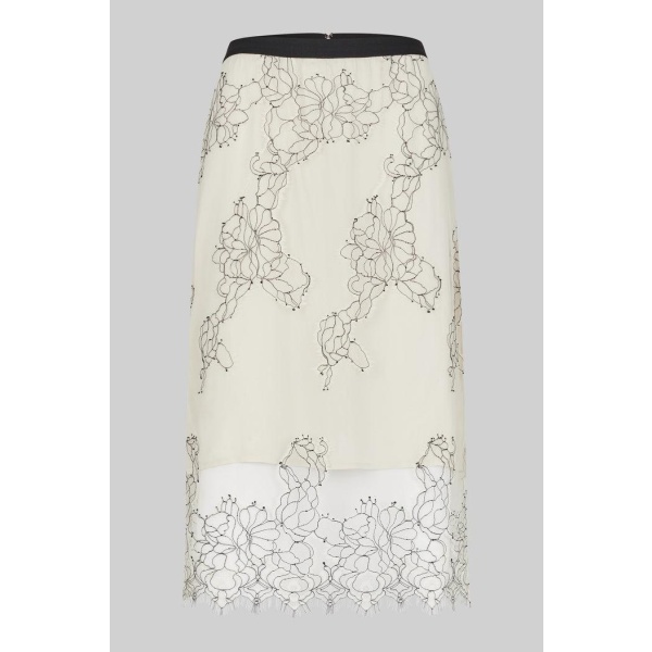 Wila Lace Skirt - beige/sort