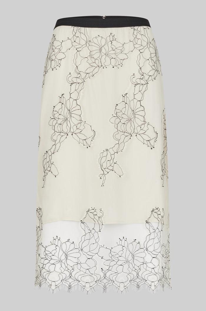 Wila Lace Skirt - beige/sort