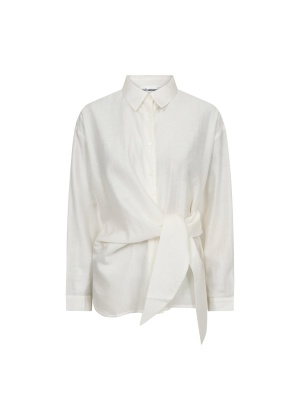 Idina CC Tie Shirt - off white