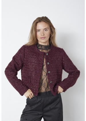 Peach CC Boucle Jacket - lilla