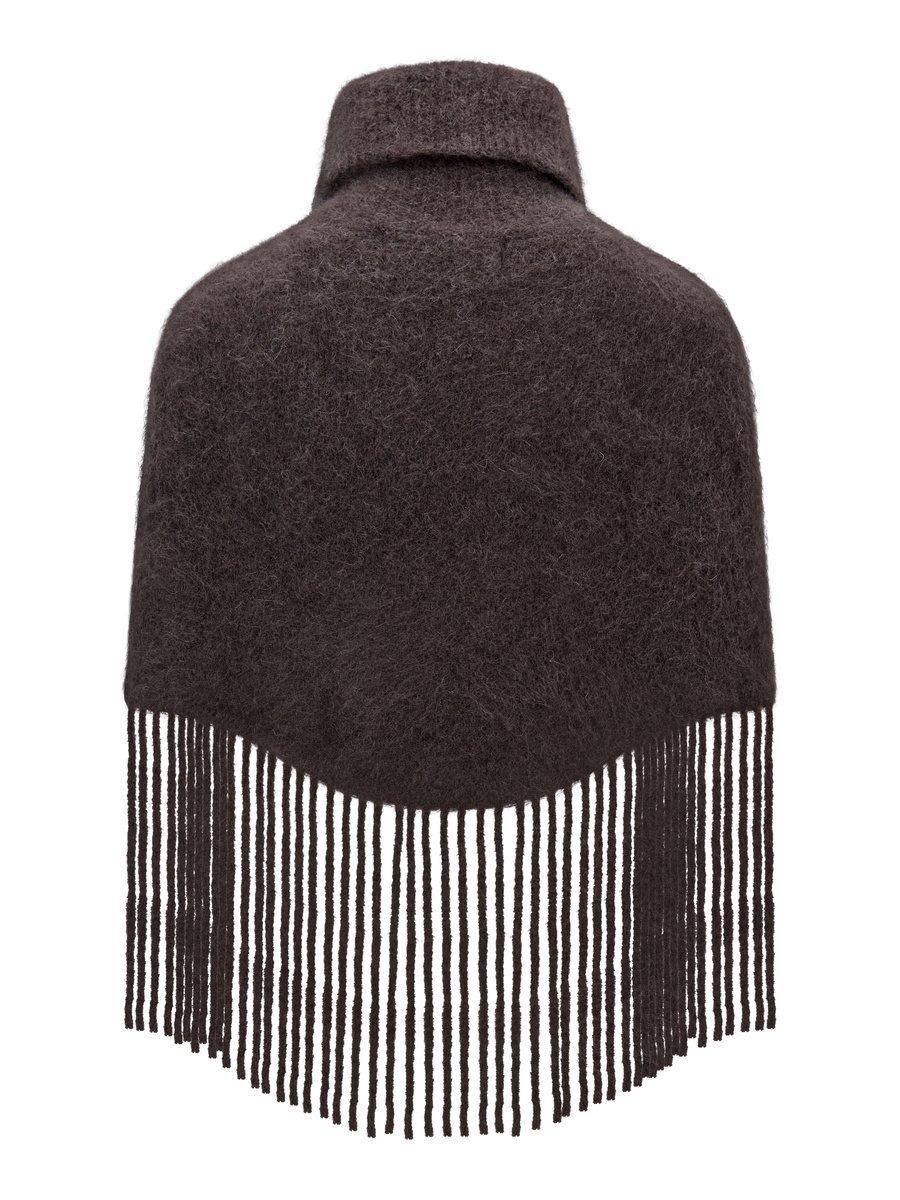 Nikola Chunky Poncho - Dark brown - Bilde 2